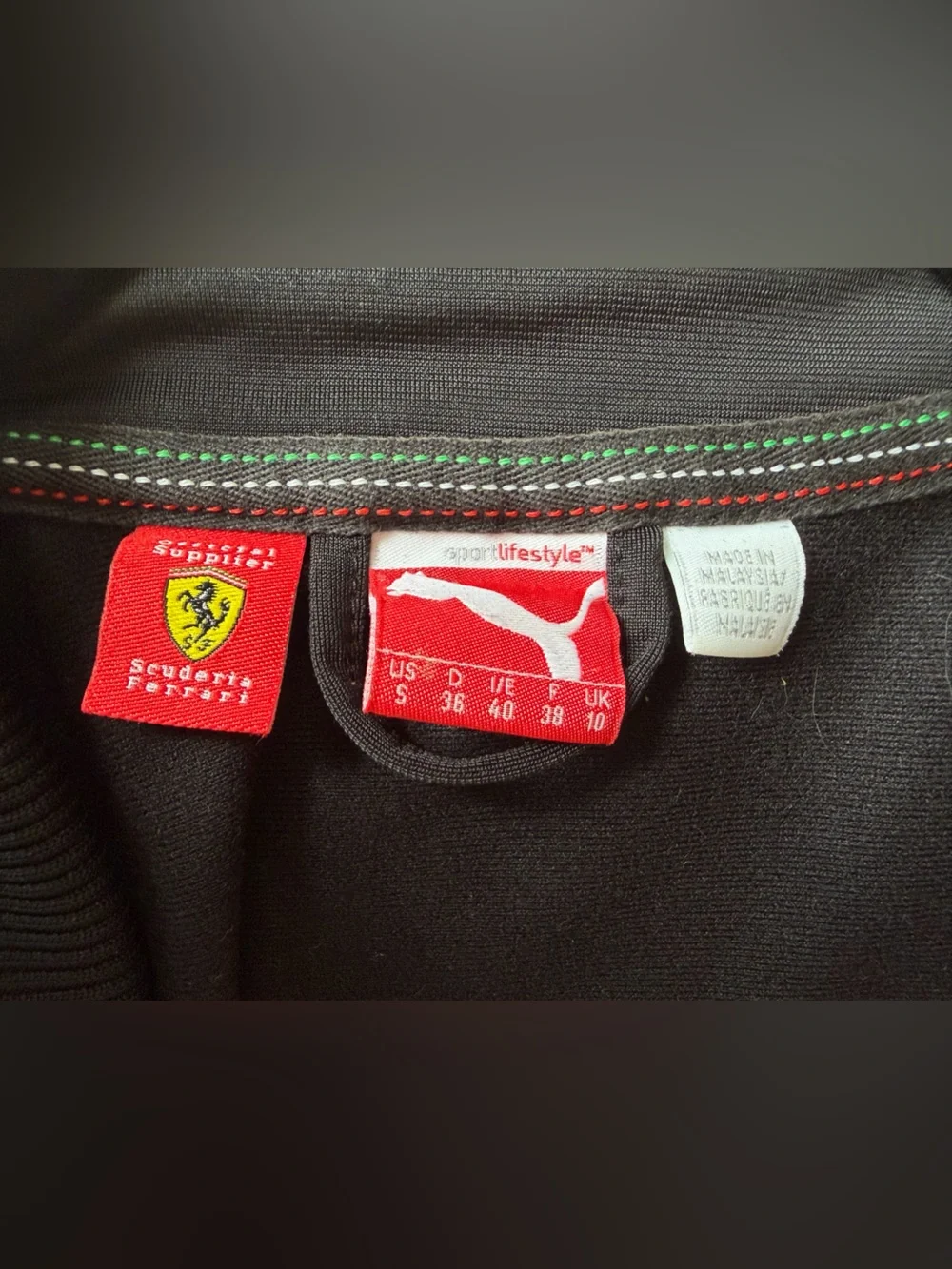 Ferrari x Puma Women’s Black Bomber Jacket Sz S